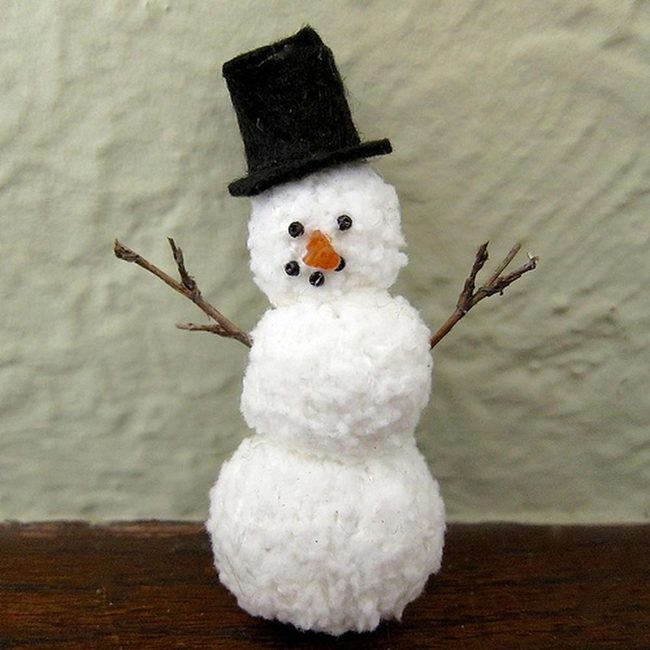Orange Carrot Nose Snowman