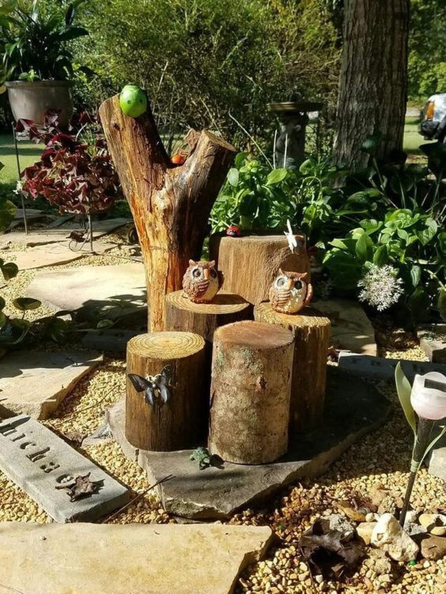 Sculptural Wood Forms For Gardens