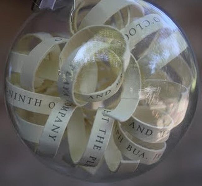 Black Text Paper Sphere
