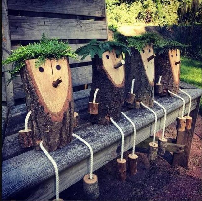 Wooden Garden Figures Living Greens