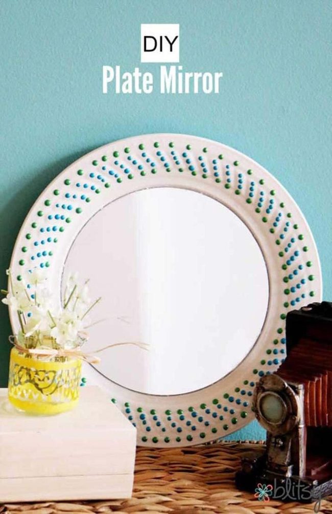 Plate Mirror Reflects Personality