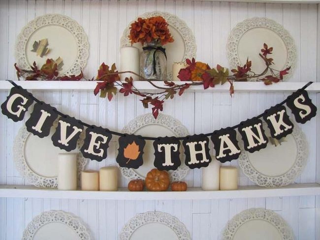Give Thanks Fireplace Banner