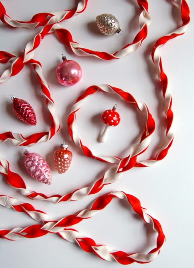 Red And White Twisted Sparkle