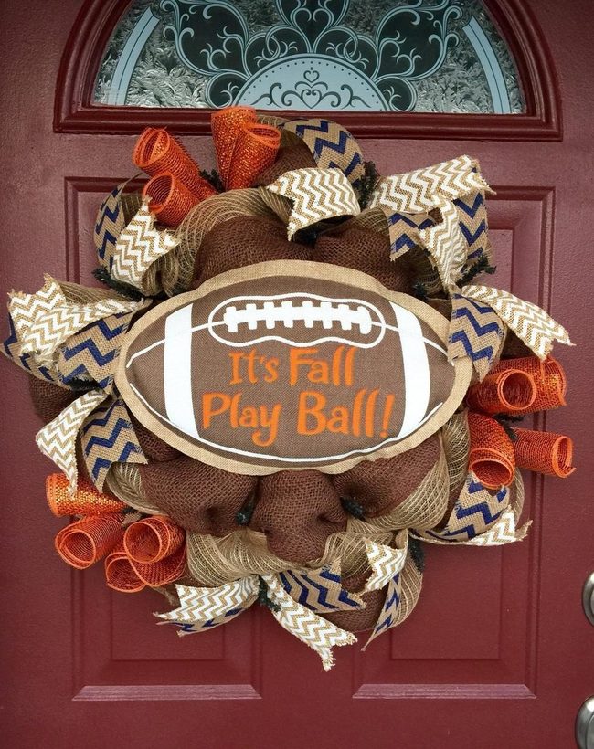 Orange Blue Game Day Circle
