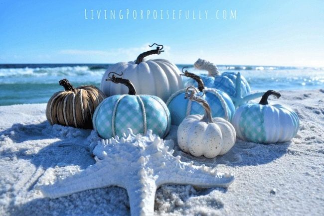 Aqua Pumpkins Meet Coastal Fall