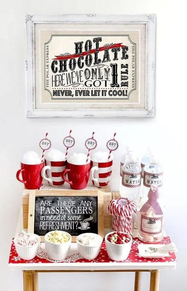 Striped Mugs Marshmallow Station