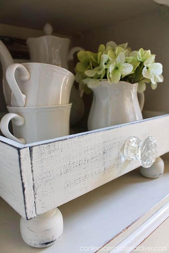 Wooden Storage Tray With Custom Legs