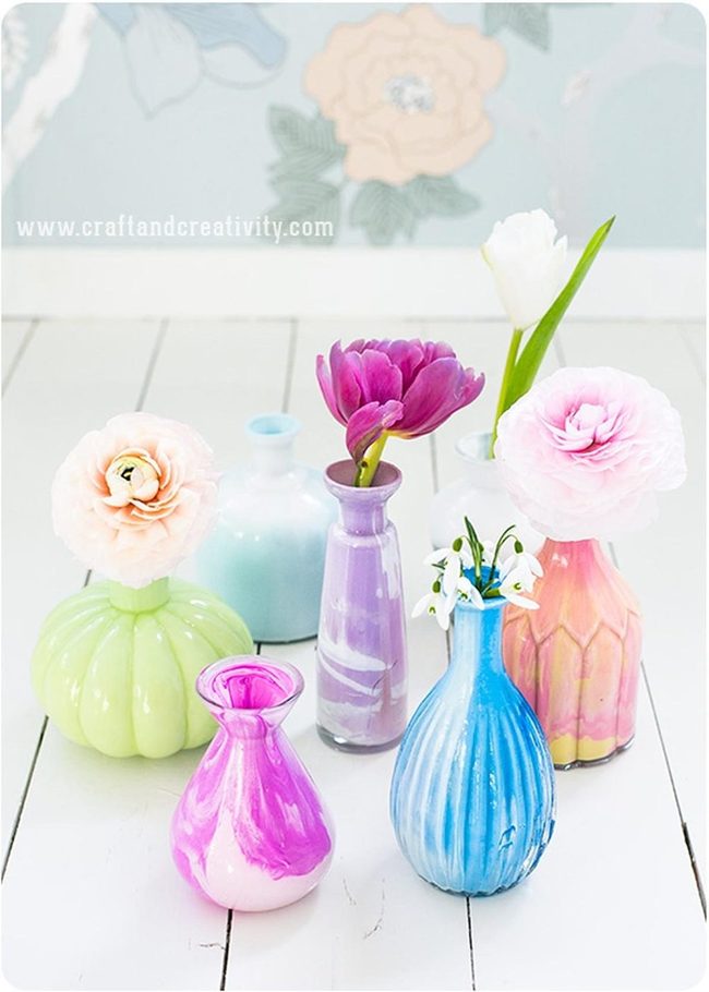 Pastel Stems In Crystal Glass