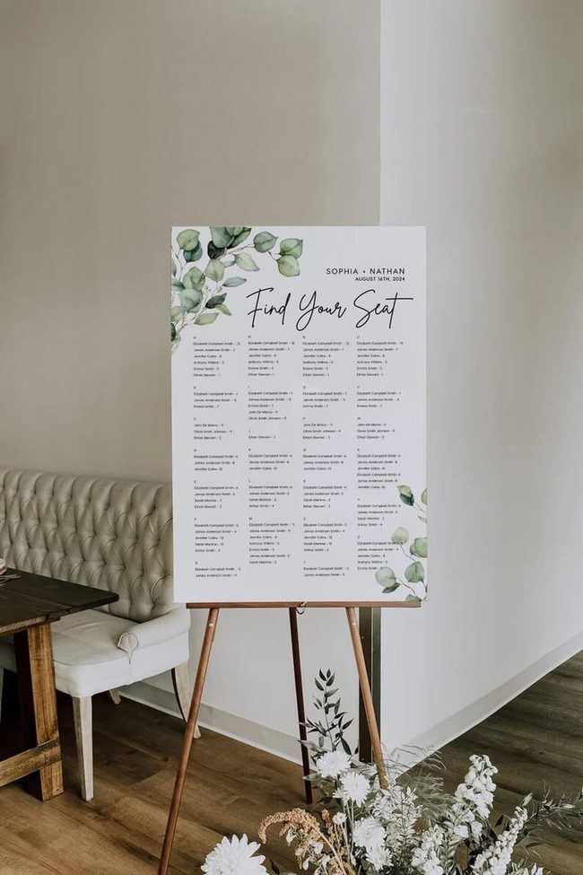 Eucalyptus Green Seating Guide