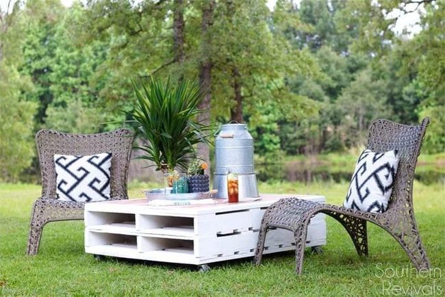 Stained Wood Crate Tables