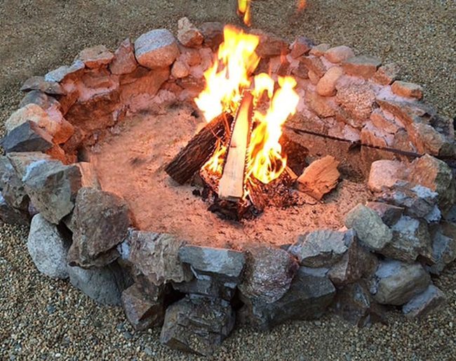 Concrete Backyard Fire Circle