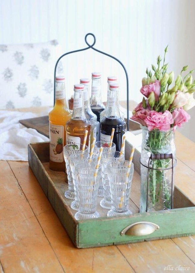 Vintage Drawers Become Statement Trays
