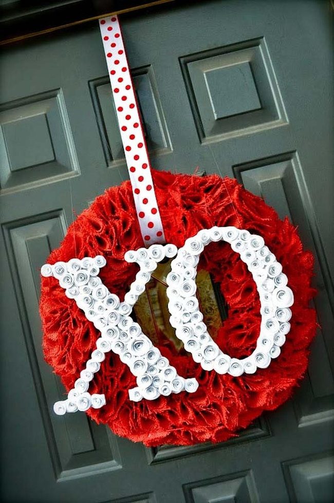 Monogram Wreath With Handcrafted Blooms