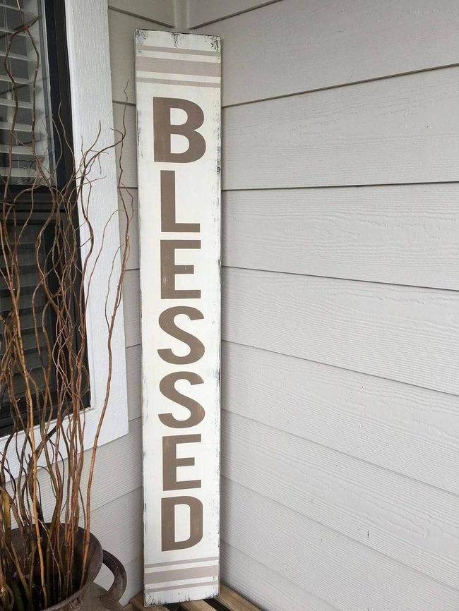 Distressed Wood Statement Sign