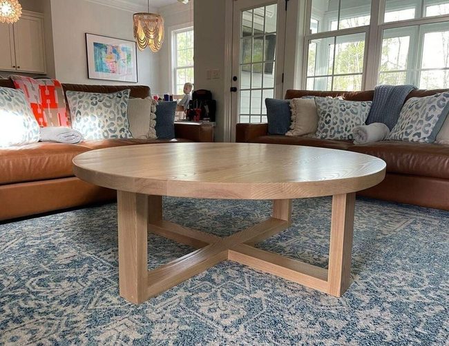 Weathered Oak Square Base Table