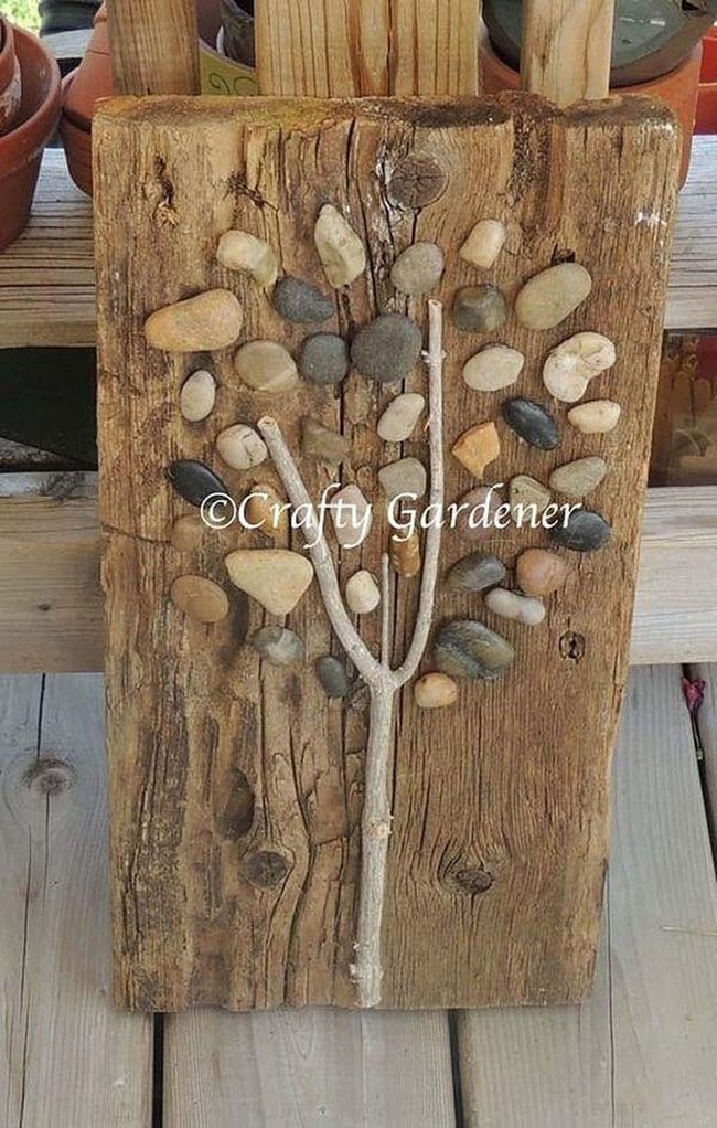 Natural Stone Wood Wall Art