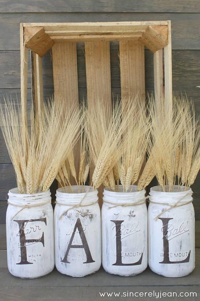 Frosted White Jars Wheat