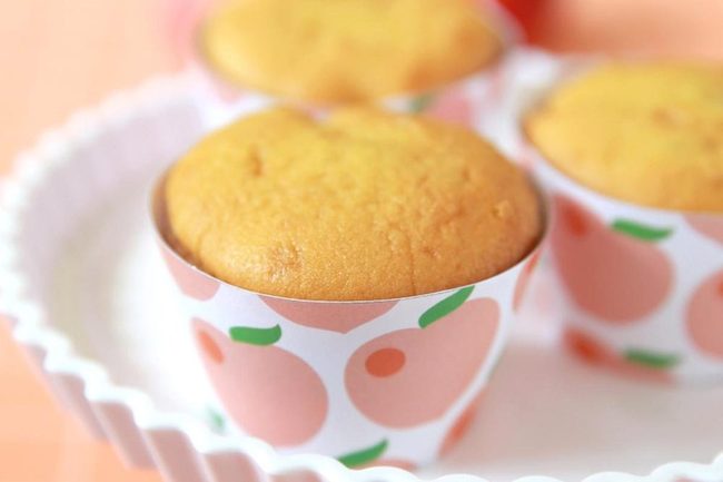 Peach Cupcakes Golden Gloss Tray