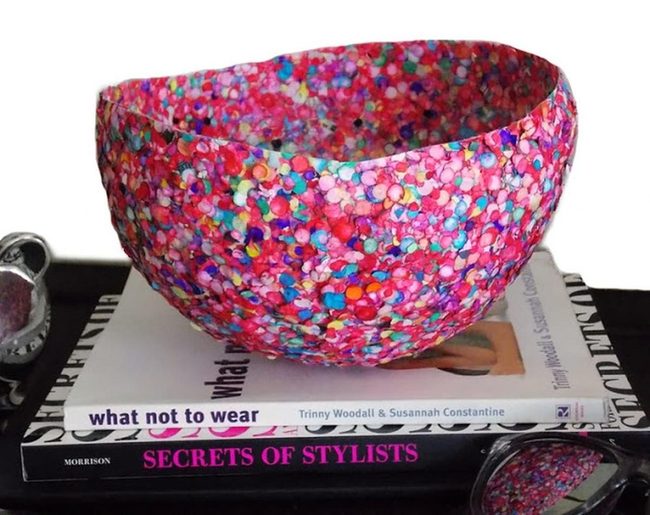 Handcrafted Ceramic Bowls Silver Accents