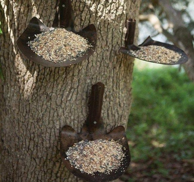 Weathered Wood Bird Feeders
