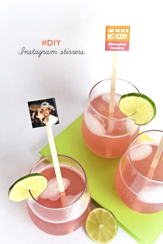 Pink Cocktails Green Board Styling