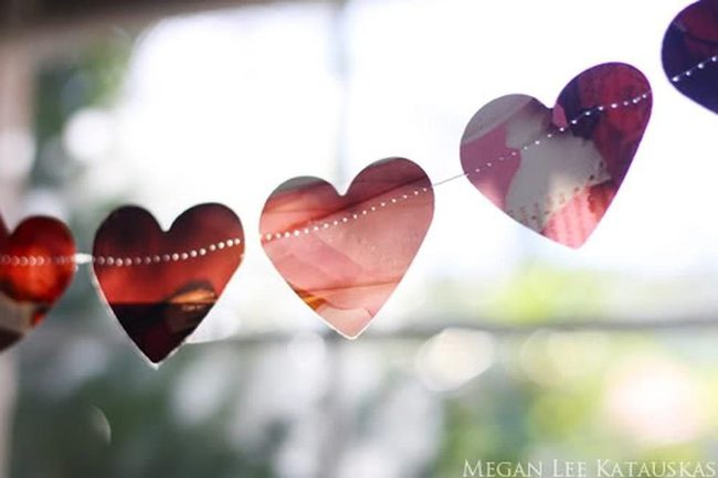 Red Hearts Catching Sunlight