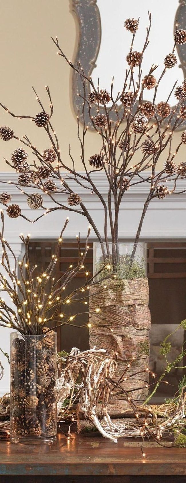 Glowing Branches In Glass