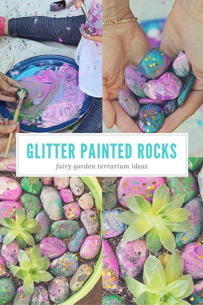 Glitter Rocks Light Up Gardens