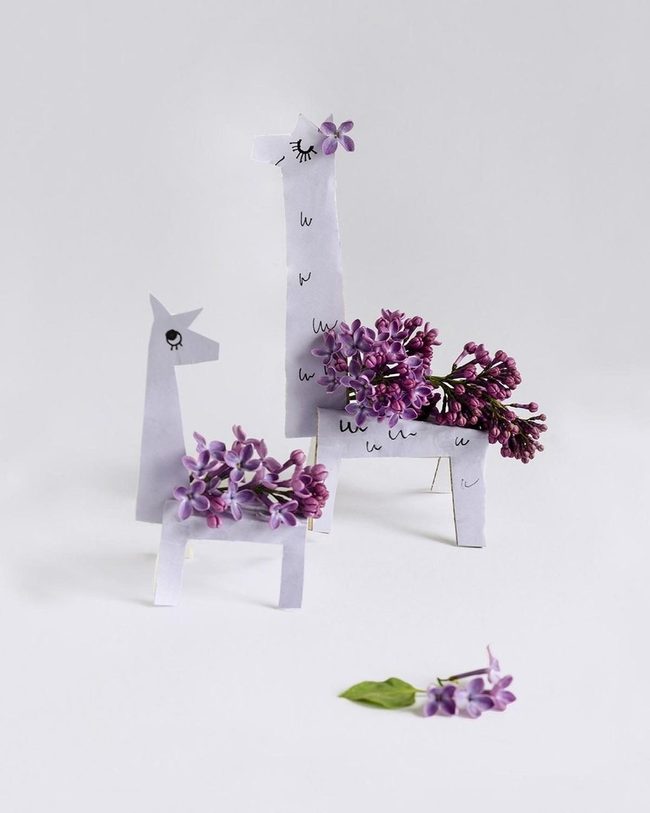 Purple Flower Paper Creatures