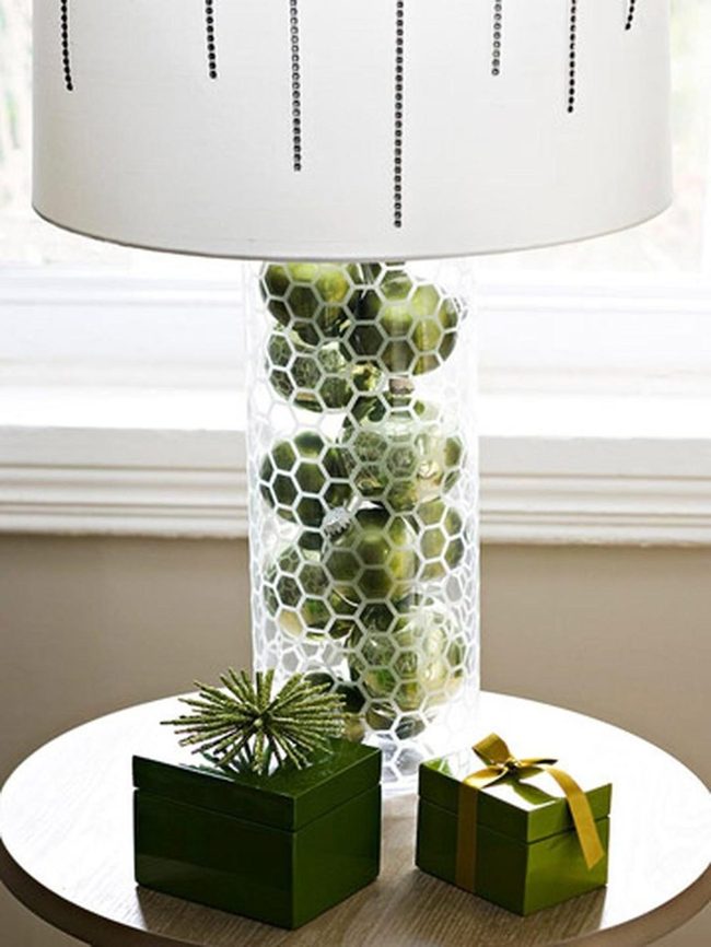 Glass Green Ornaments Catching Sunlight