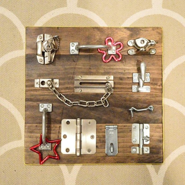 Silver Red Metal Puzzle Locks
