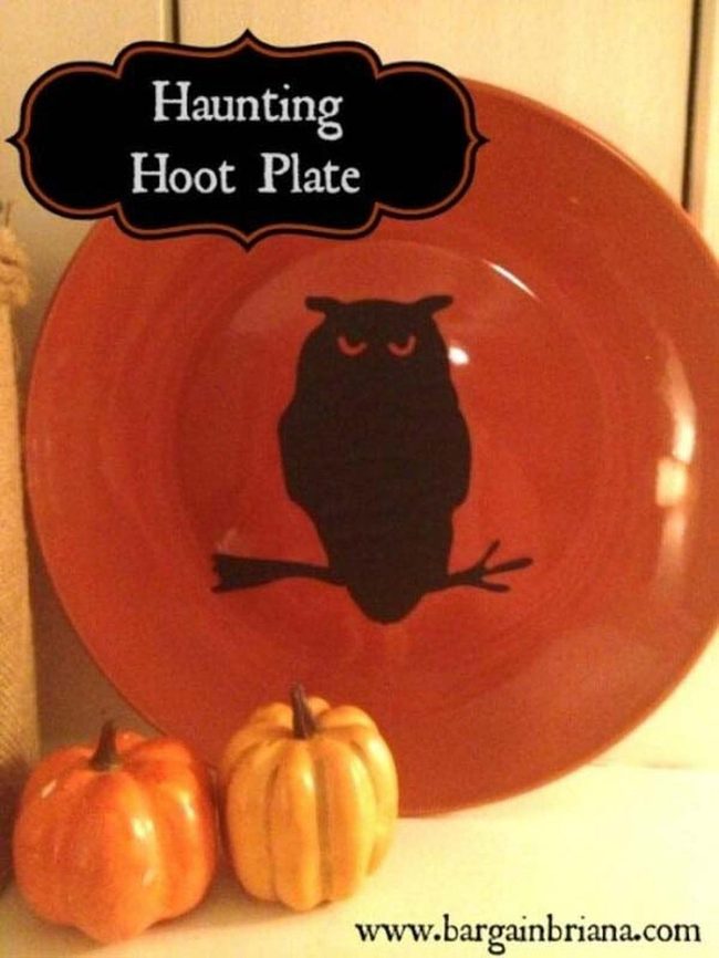 Owl Platter Halloween Centerpiece