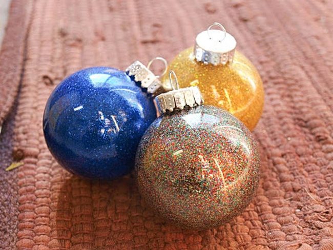 Blue Gold Silver Spheres Wood