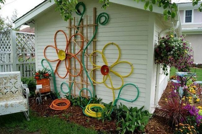 Colorful Coiled Hose Flowers