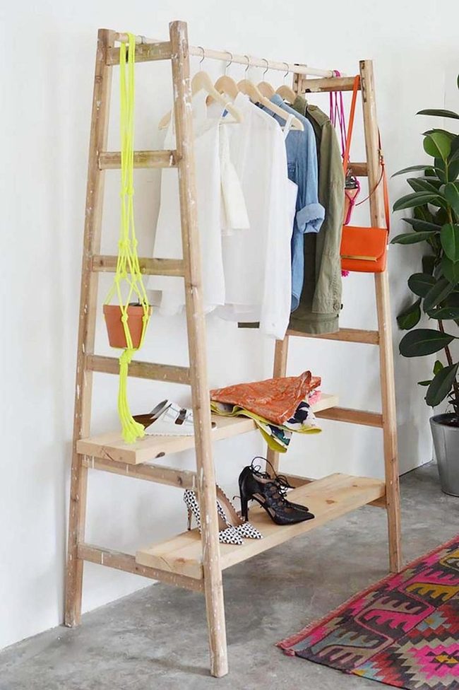 Vintage Ladder Clothing Rack