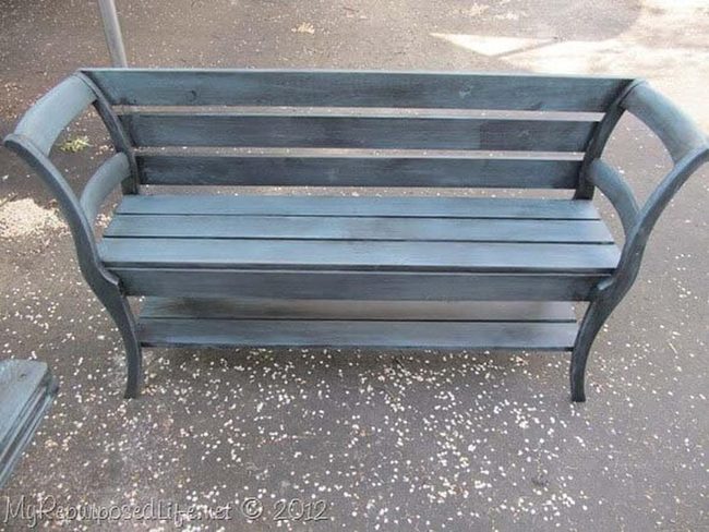 Paired Chairs Into Single Wood Bench