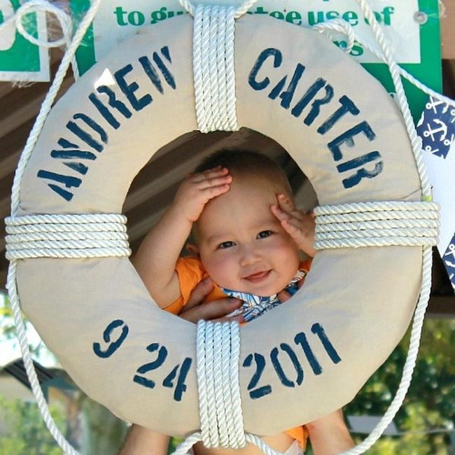 Childhood Joy Behind White Rope