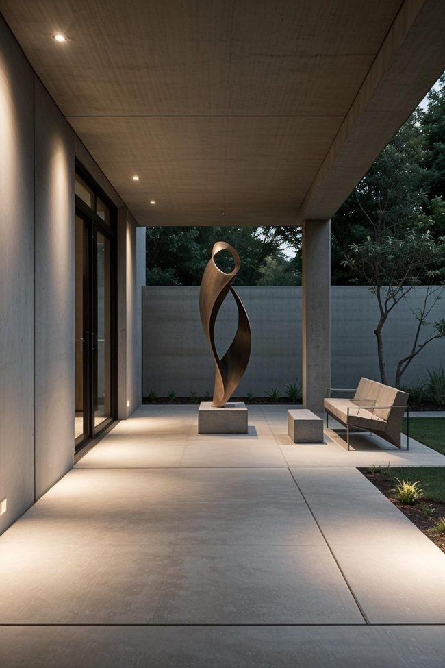 Concrete Porch Statement Sculpture
