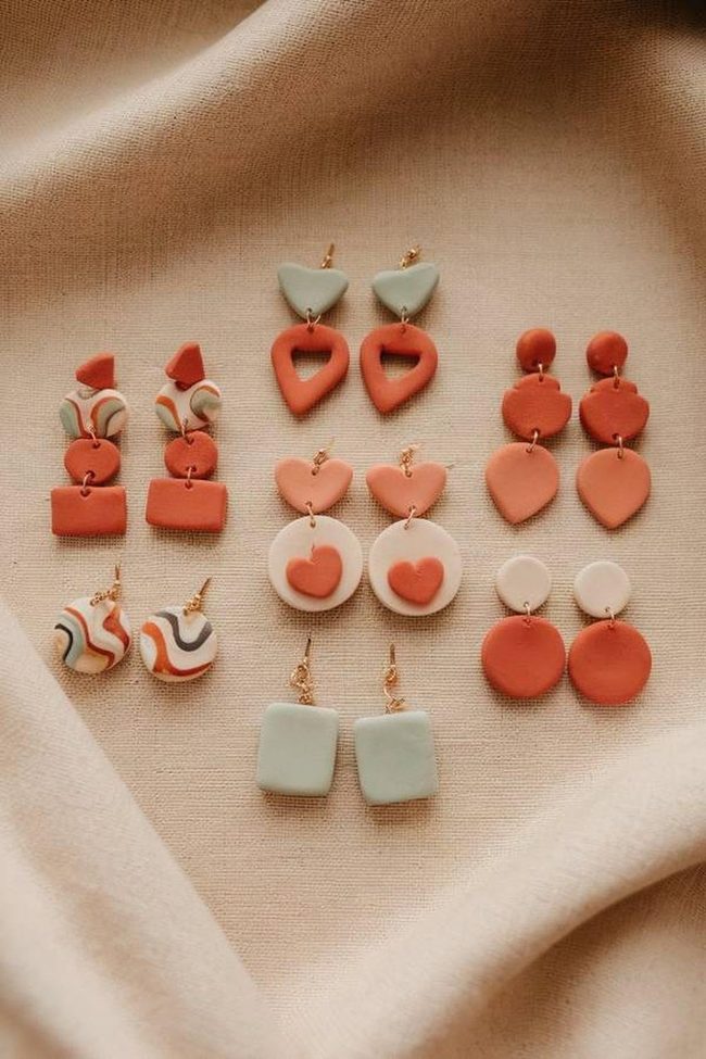 Colorful Clay Jewelry Pieces