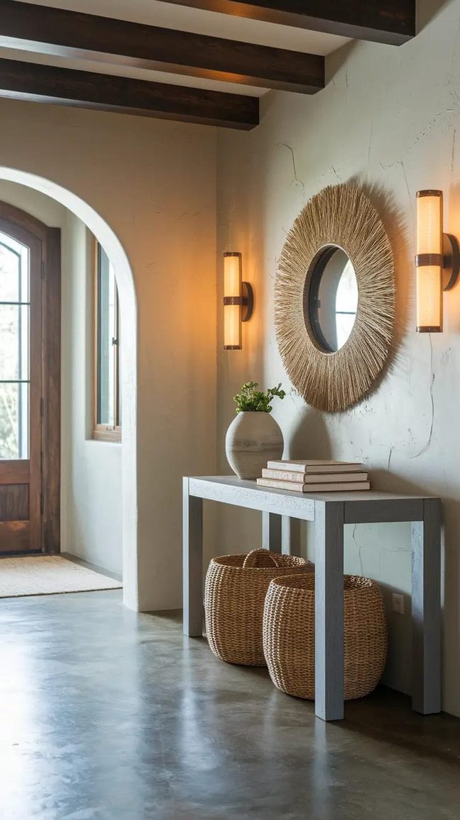 Concrete Texture Floors Define Space