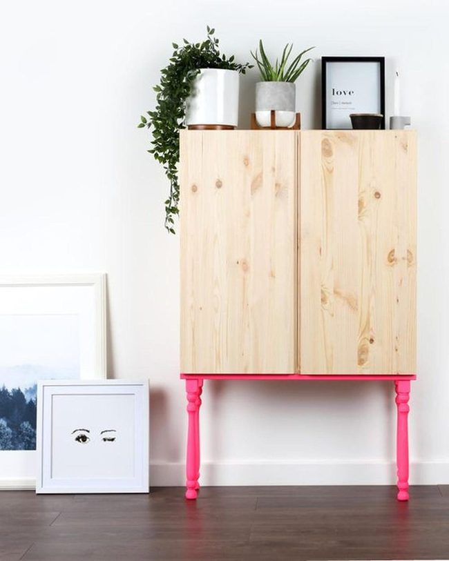 Pink Legs, White Walls, Living Green