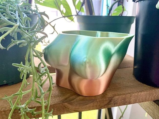 Shimmering Metal Garden Containers