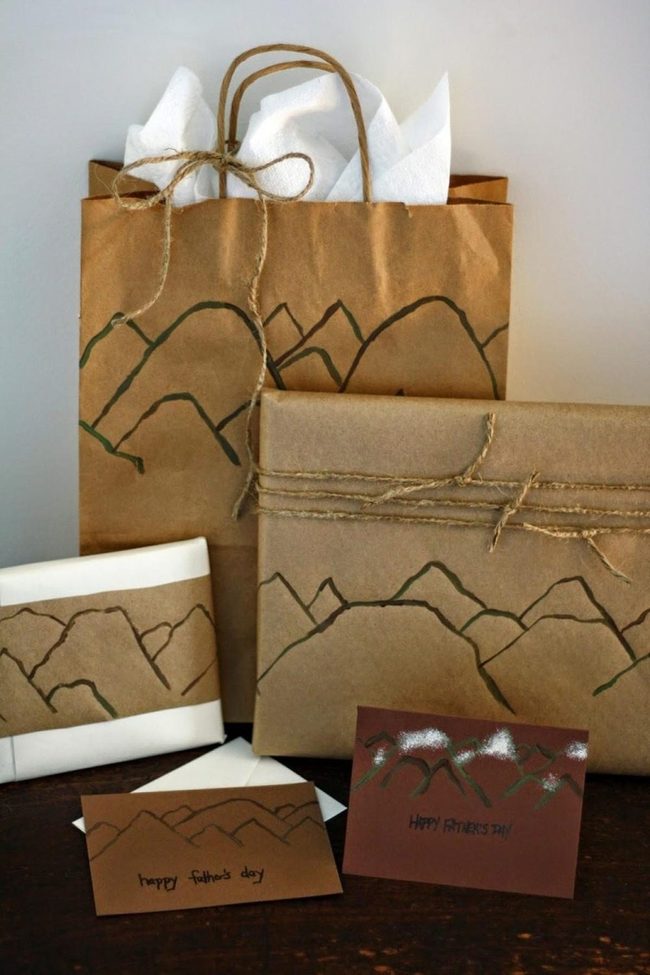 Black Mountain Sketch Brown Paper
