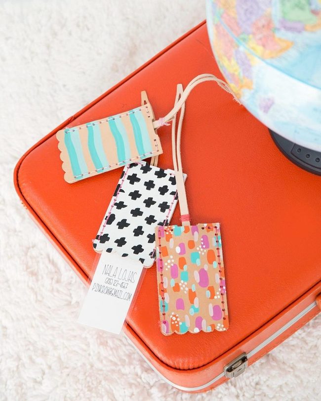 Orange Leather Travel Essential