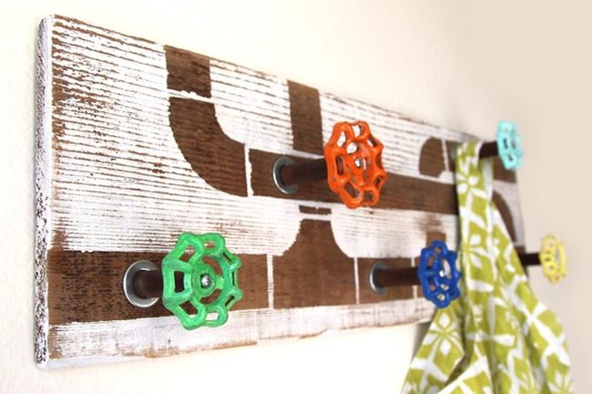 Colorful Faucet Handles Storage Art