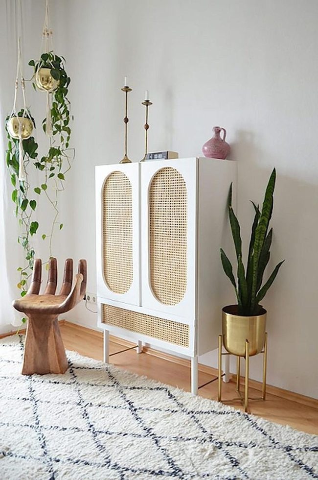 Green Plants In Gold Vessels