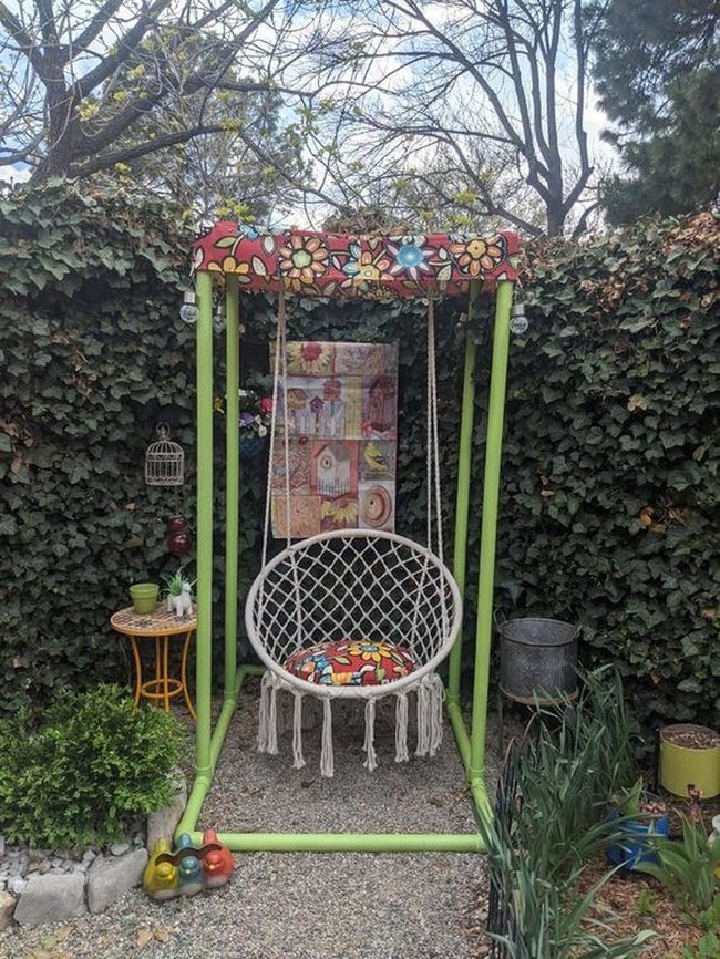 Colorful Pipe Swings Garden Retreat