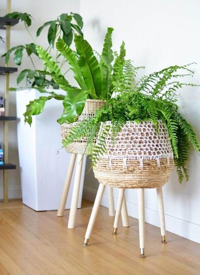 Handwrapped Rattan Planter Projects