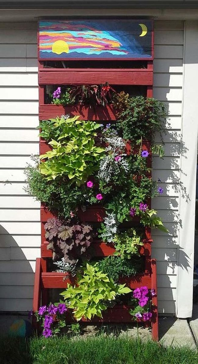 Red Tiered Planter Cascade