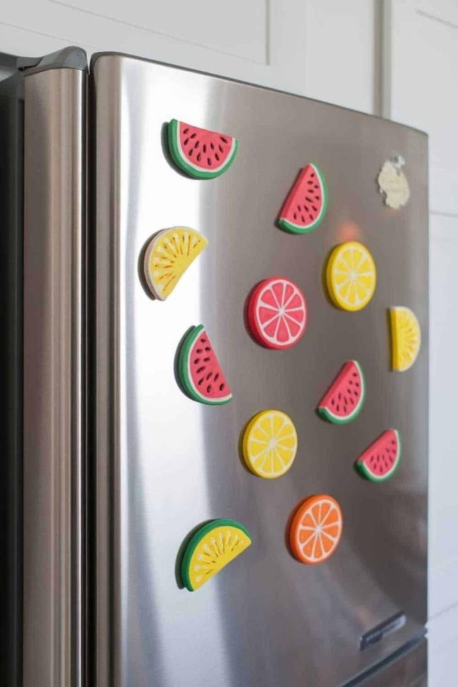 Colorful Clay Fruit Fridge Accents